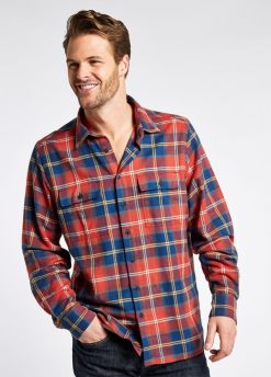 Dubarry hombres camisa de franela a cuadros shelbourne índigo ropa 8DN2481025 Dubarry Coat