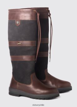 Dubarry mujer bota campestre ajustada galway negro/marrón calzado 8DN24844 Dubarry Clare Boots