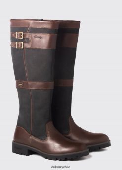Dubarry mujer bota campestre longford negro/marrón calzado 8DN24864 Dubarry Clare Boots