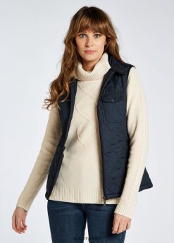Dubarry mujer chaleco acolchado de ratán marina de guerra ropa 8DN248186 Dubarry Clothing Chile