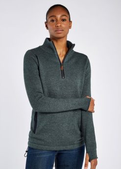 Dubarry mujer suéter morrisey con cremallera en el cuello guijarro oscuro ropa 8DN248545 Dubarry Coat