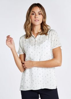 Dubarry mujer top con estampado de cascada blanco ropa 8DN248763 Dubarry Coat Chile